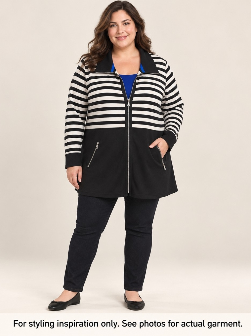 Rafaella- XXL- Zip Jacket Cardigan